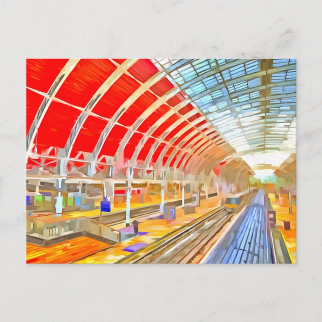 Postal Paddington Station London Pop Art Postcard (Anverso)