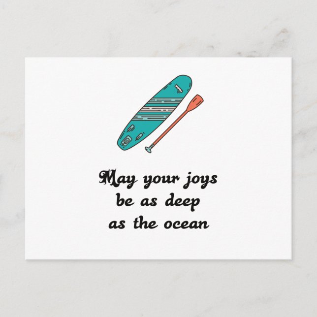 Postal Paddle de pie - Idea de regalo actual (Anverso)