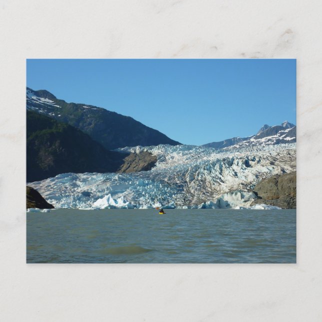 Postal Paddling en el glaciar Mendenhall (Anverso)