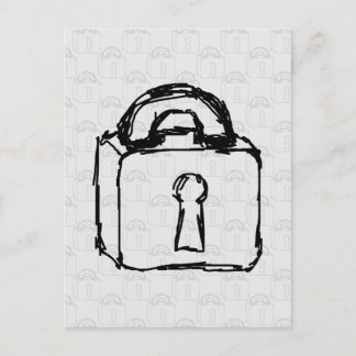 Postal Padlock. Icono de seguridad o secreto superior.