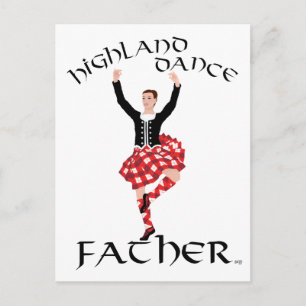 Postal Padre de Baile de las Tierras Altas Escocesas
