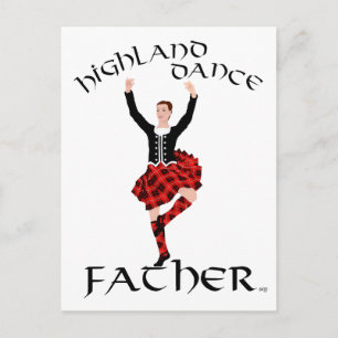 Postal Padre de danza de las Highlands escocesas