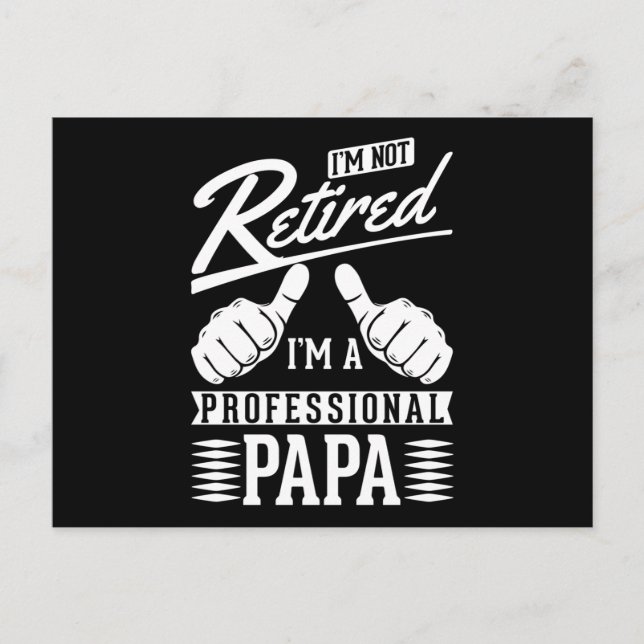 Postal Padre de retiro de papá jubilado humorístico (Anverso)