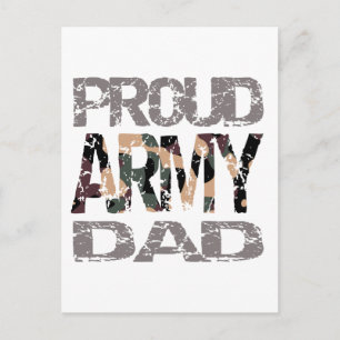 Postal Padre del ejército orgulloso