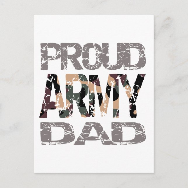 Postal Padre del ejército orgulloso (Anverso)
