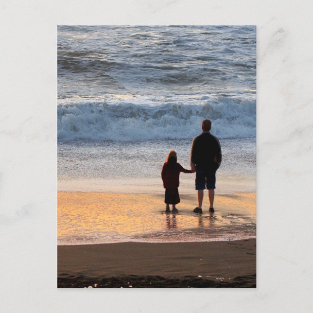 Postal Padre e hija (Anverso)