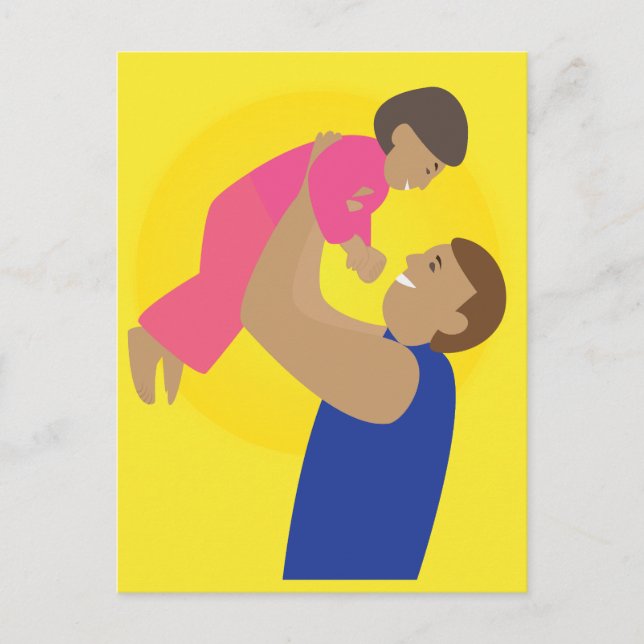 Postal Padre e hijo (Anverso)
