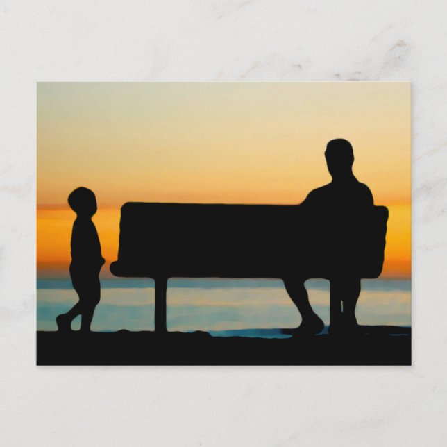 Postal Padre e hijo (Anverso)