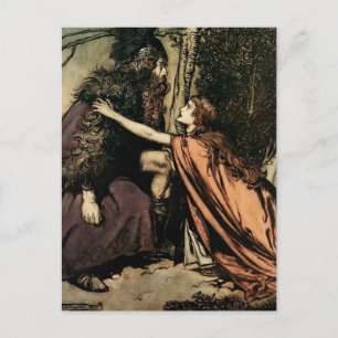 Postal “Padre, Padre, ¿Qué te aflige?” de Arthur Rackham