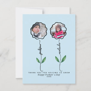 Postal Padre Personalizado Jardín Foto regalo de los niño