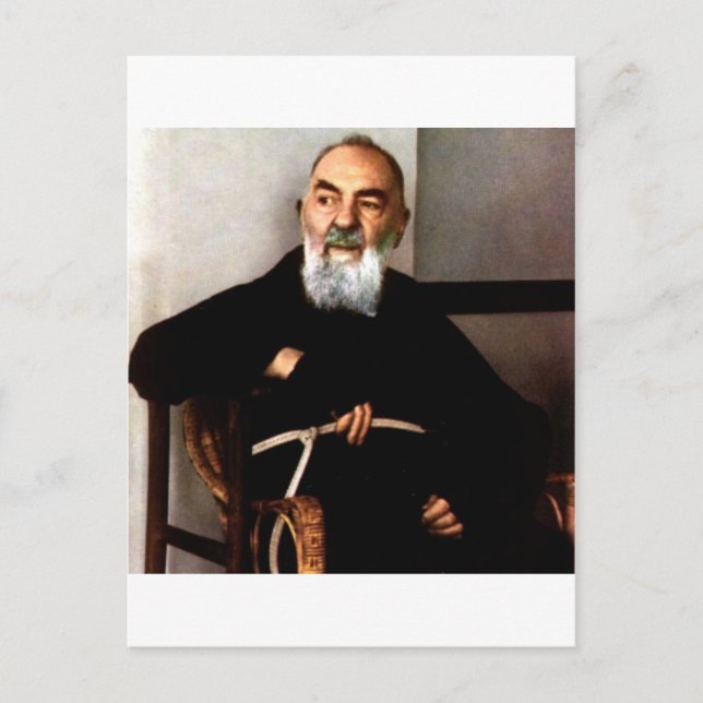 Postal Padre Pío (Anverso)