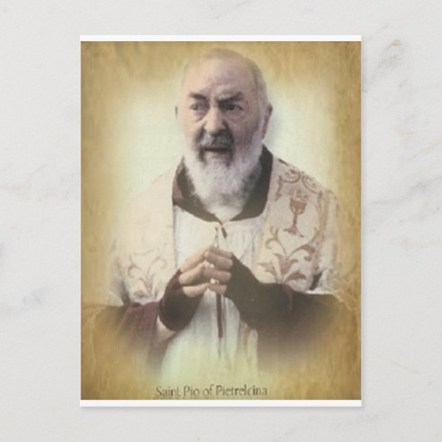 POSTAL PADRE PIO ANTIQUE (Anverso)