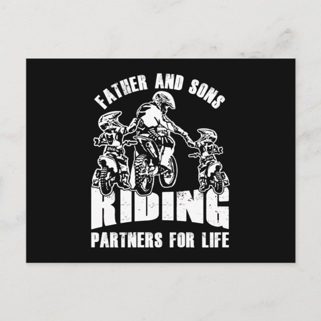 Postal Padre Sons Riding Partners Biker Dad Motorcycle M (Anverso)
