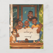 Padre, tres niños y el perro