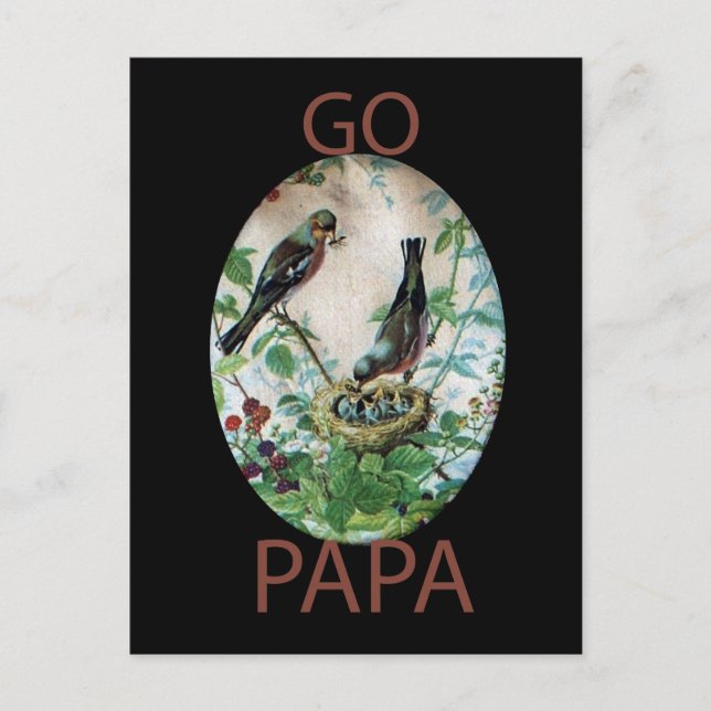 Postal Padres resinchados, preciosas chichas: La historia (Anverso)