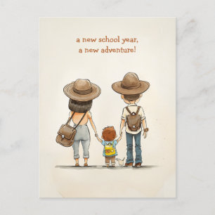 Postal Padres y escolares
