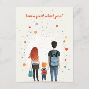 Postal Padres y escolares