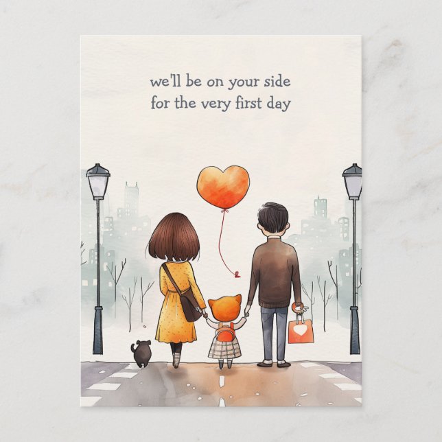 Postal Padres y escolares (Anverso)