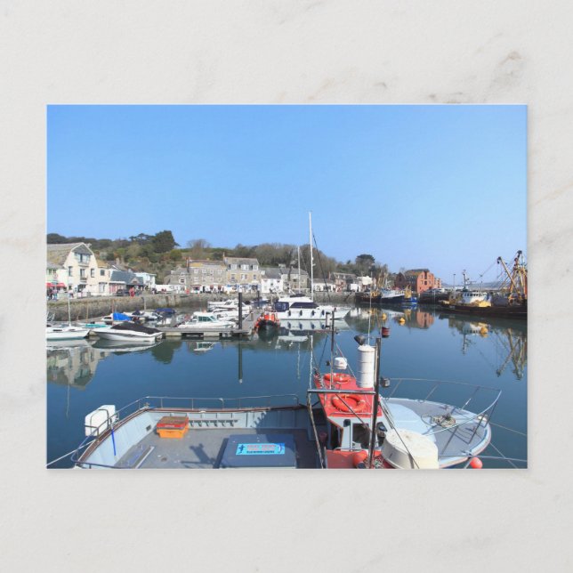 Postal Padstow en Cornwall (Anverso)