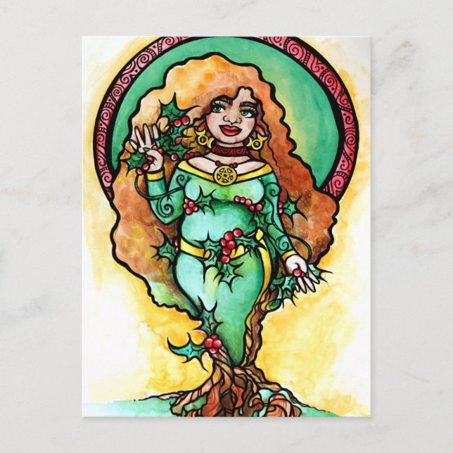 Postal Pagan Yule Goddess (Anverso)