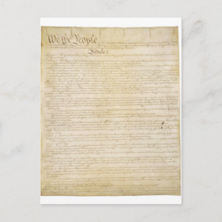 Postal Página 1 de la Constitución de los Estados Unidos