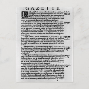 Postal Página de texto de 'La Gazette'