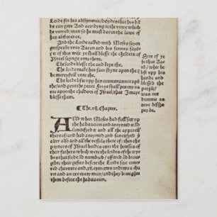 Postal Página de texto del antiguo Testamento