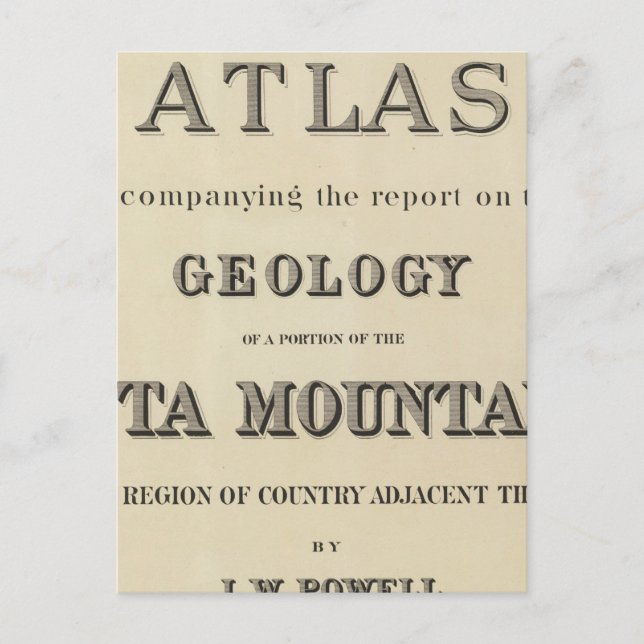 Postal Página de título Atlas que acompaña el informe (Anverso)