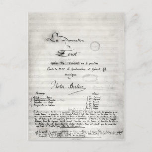 Postal Página de título de 'La Damnation de Faust'