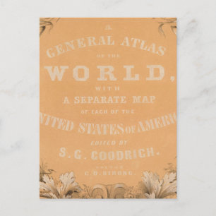 Postal Página de título del Atlas General del Mundo