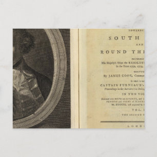 Postal Página de título del viaje hacia el Polo Sur