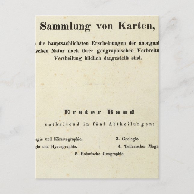 Postal Página de título Dr. Heinrich Berghaus (Anverso)