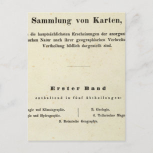 Postal Página de título Dr. Heinrich Berghaus