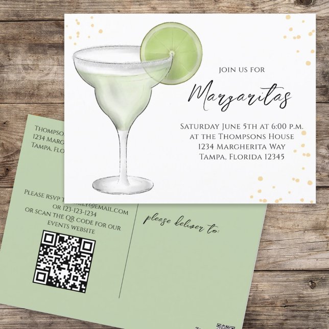 Postal Página web del código QR de Margarita, acuarela ca (Subido por el creador)