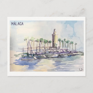 Postal Páginas de Skethchbook Málaga