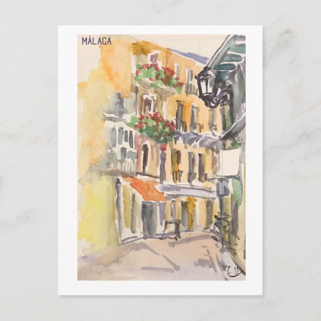 Postal Páginas de Skethchbook Málaga m33 (Anverso)