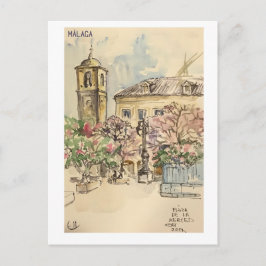 Postal Páginas de Skethchbook Málaga m9