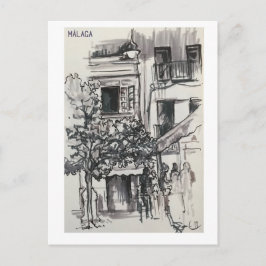 Postal Páginas de Skethchbook Málaga. Marcadores