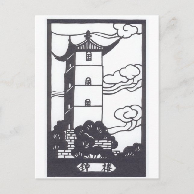 Postal Pagoda china (Anverso)