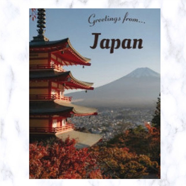 Postal Pagoda Chureito en Yamanashi Japón (Subido por el creador)
