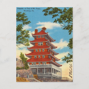 Postal Pagoda en el Monte Penn, Leyendo, Pensilvania