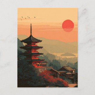 Postal Pagoda Japonesa vintage