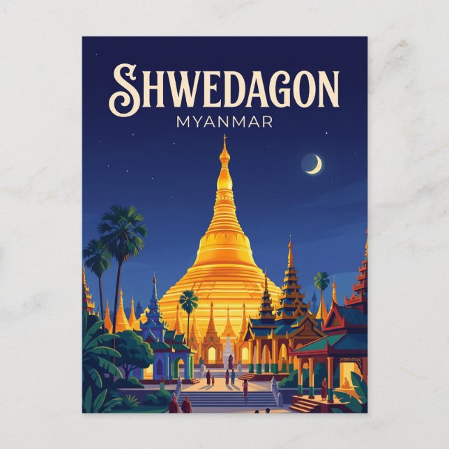 Postal Pagoda Shwedagon Myanmar (Anverso)