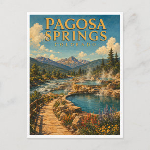 Postal Pagosa Springs Colorado Fuentes Termales GeoSaga