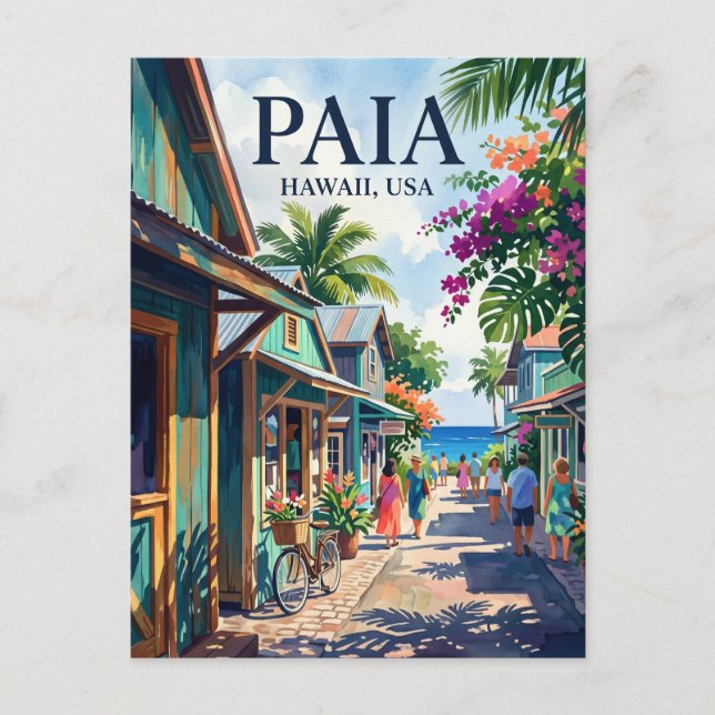 Postal Paia EE. UU. (Anverso)