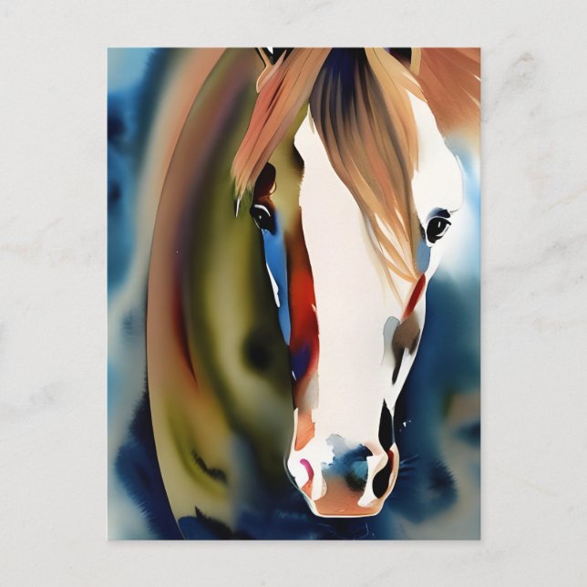 Postal Paint Horse Watercolor (Anverso)