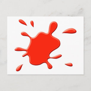 Postal Paint Rojo Splodge