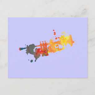 Postal Paint Splat Trumpet