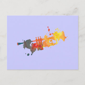 Postal Paint Splat Trumpet