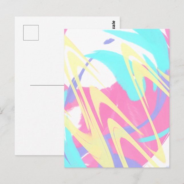 Postal Paint Splatt Resumen Arte (Anverso / Reverso)
